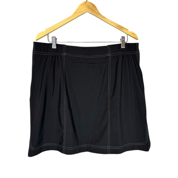 RIPSKIRT Women's XL Black Tie Waist Mini Skirt with Grey Stitch - Picture 4 of 7